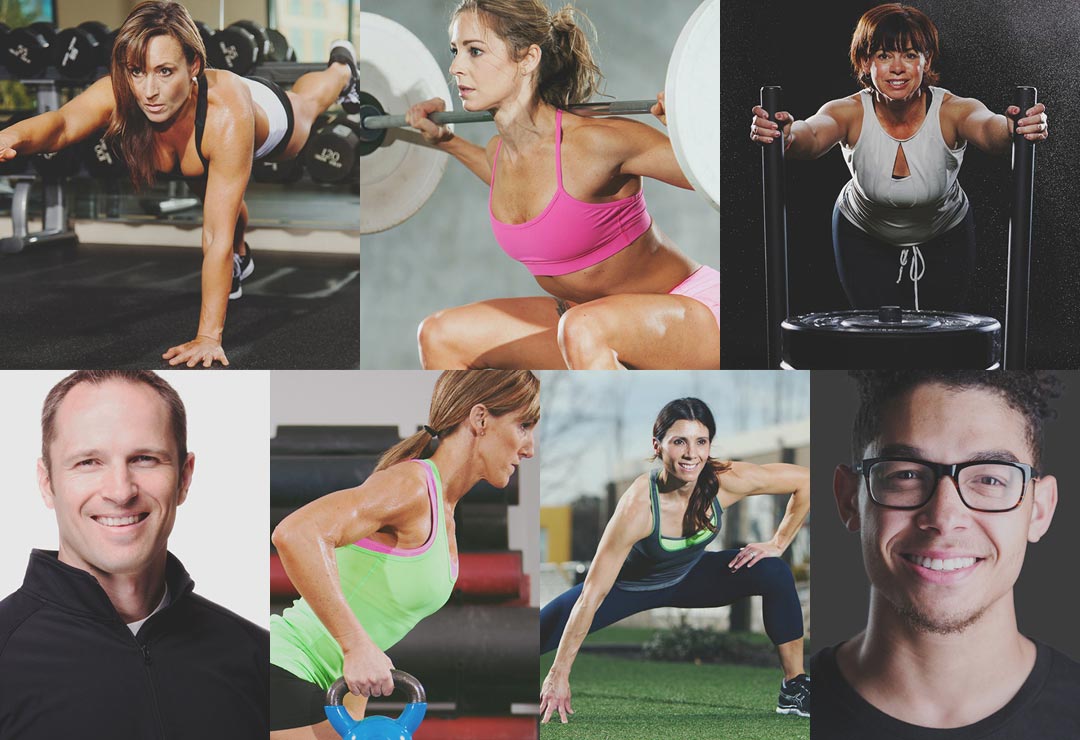 A collage of ClubSport personal trainers