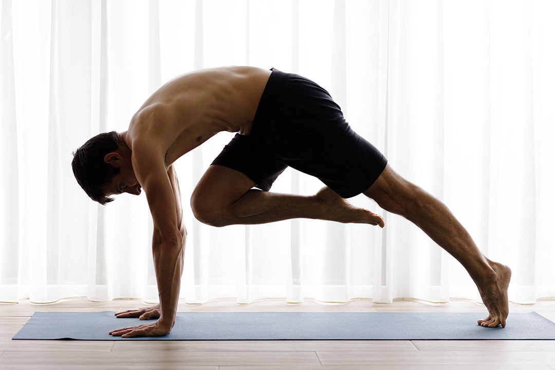 Man doing a yoga pose