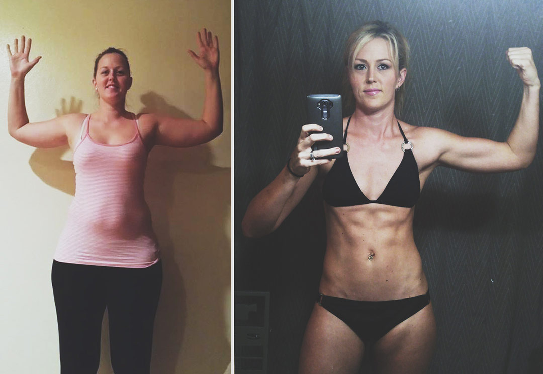 Before and After photos of Rev32 participant, Jessica Phillips