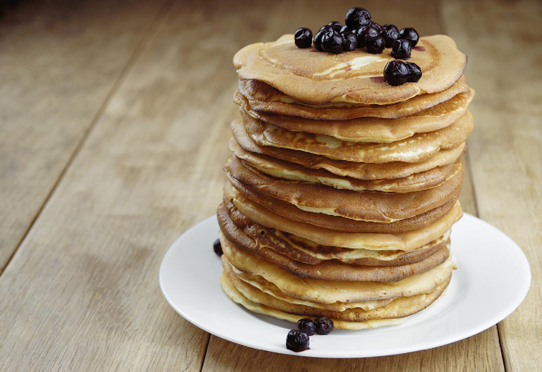 Stack of protein pancakes