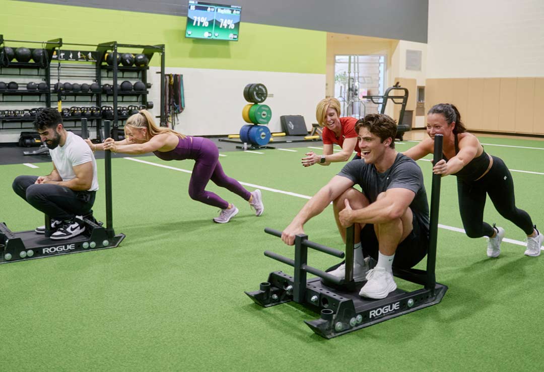 ClubSport members enjoying working out together